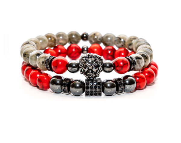 Handcrafted custom designer smokey lava bracelet jewelry